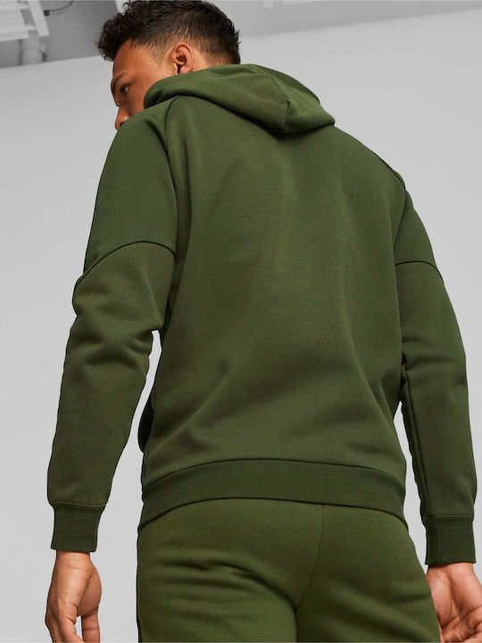 Puma Men's Sweatshirt with Hood Green