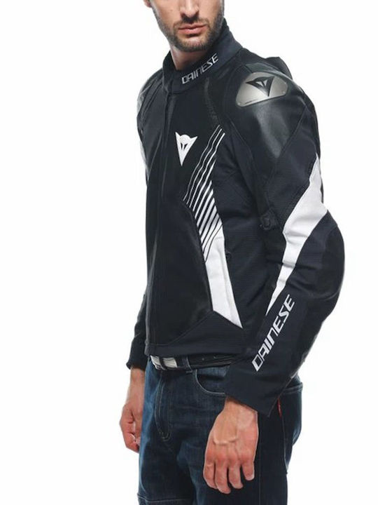 Dainese Super Rider 2 Winter Men's Motorcycle Jacket Cordura Waterproof Black/White