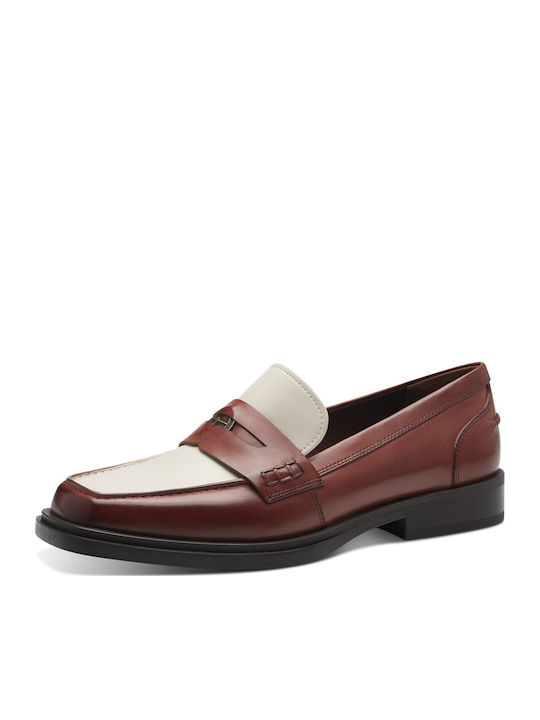 Leather Women's Moccasins in Brown Color