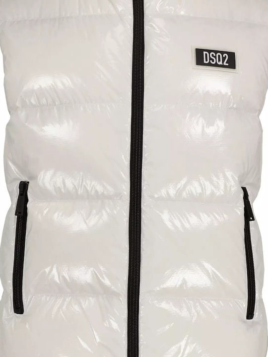 Dsquared2 Fără mâneci Geacă pentru bărbați Puffer Alb