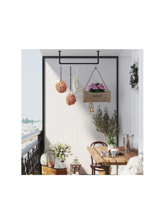 Songmics Metal Wall Hanger Black 92x7.5x30cm