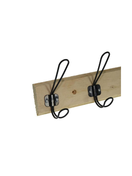 Viosarp Viosarp Wandhalterung Hölzernes 3 Haken Braune 24cm