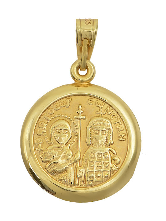 Anhänger Kinder Amulett Beidseitig Konstantinato aus Gold 14K 831000