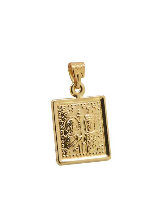 Pandantiv Talisman pentru copii cu Iisus Hristos din Aur 14K ΠΦ0357