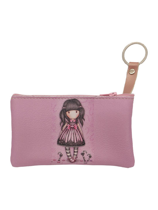 Gift-Me Kids Wallet with Coins with Zipper & Keychain Pink