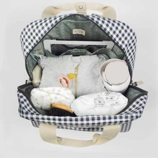 Walking Mum Τσάντα-Αλλαξιέρα Πλάτης I Love Vichy Πολύχρωμη 28x12x37εκ.