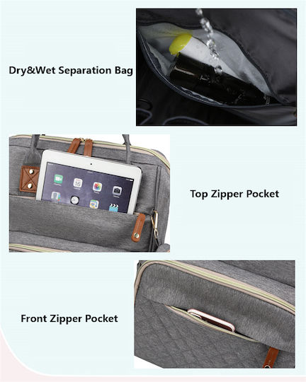 Queen Mother Diaper Bag Gray
