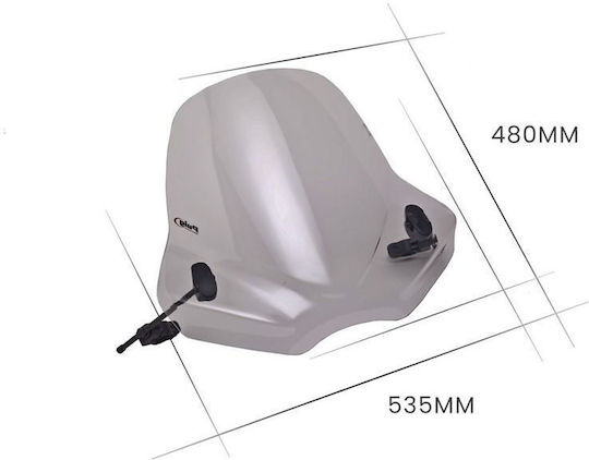 Puig Touring Motorcycle Windshield & Windscreen Tinted Visor for BMW R nineT for Ducati Diavel / Hypermotard / Monster / Streetfighter for Honda CB1000R for Kawasaki BN 125 for Triumph Scrambler 5267H