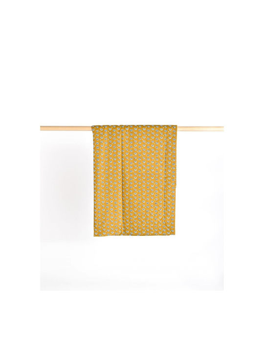 Linea Interiors Κουβέρτα Αγκαλιάς & Λίκνου Βαμβακερή Κίτρινη 90x110εκ.