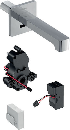 Geberit Brenta II Built-in Faucet Spout for for Bathroom Sink 1 Exit Silver
