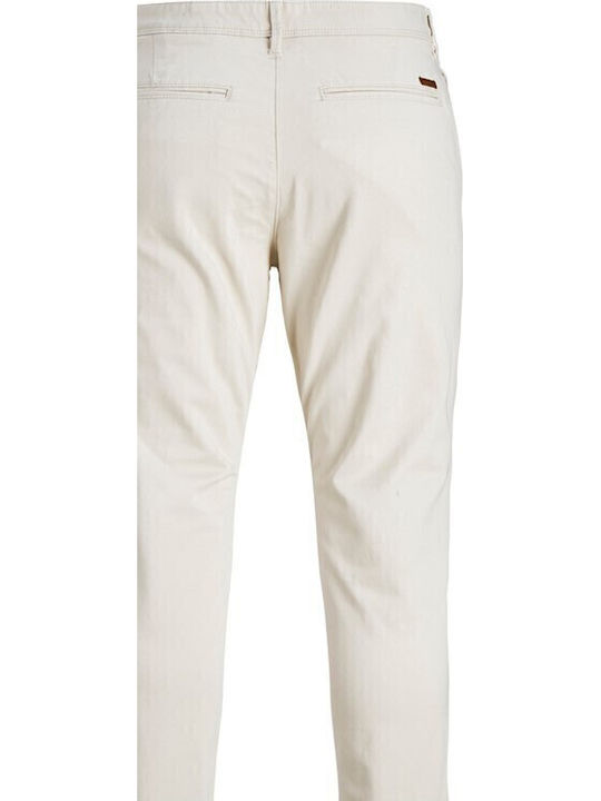 MARCO Chino Elastic Trousers In Slim Fit White