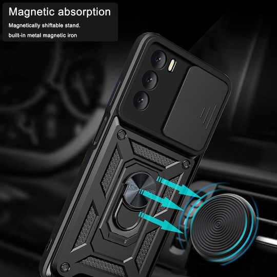 Techsuit CamShield Series Back Cover Πλαστικό / Σιλικόνης Μαύρο (Oppo A16s)
