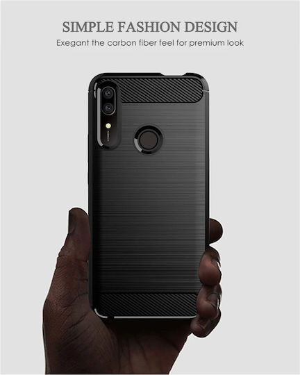 Techsuit Carbon Back Cover Silicone Black (Huawei P Smart Z)