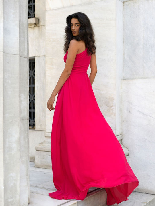 Dress With One Shoulder and Deep Plunge Dress