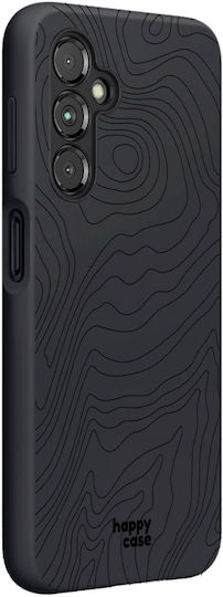 HappyCase Print Задна корица Силикон с Каишка Черен (Galaxy A14)