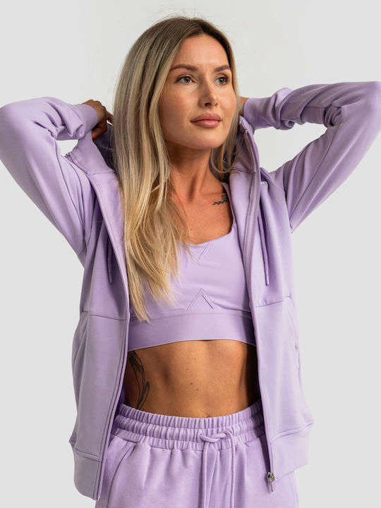 66108 Women's Sweatshirt Jacket Hooded Purple