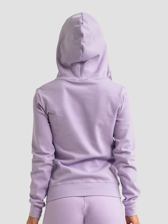 66108 Women's Sweatshirt Jacket Hooded Purple