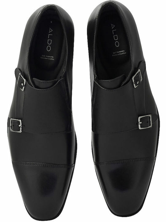 Pantofi Eleganți Pentru Bărbați Monk Din Piele Negri