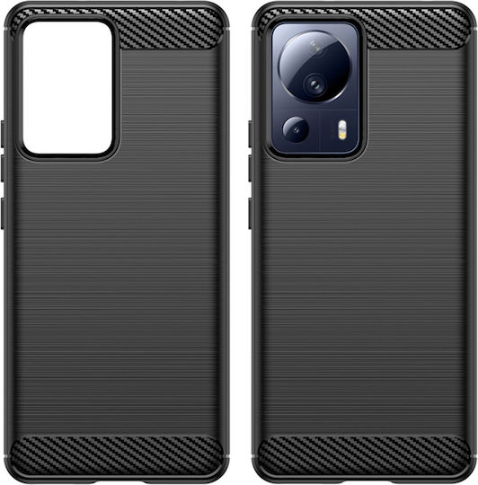 Techsuit Carbon Back Cover Σιλικόνης Μαύρο (Xiaomi 13 Lite)