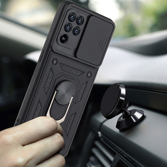 Techsuit CamShield Series Umschlag Rückseite Kunststoff / Silikon Schwarz (Oppo A94)