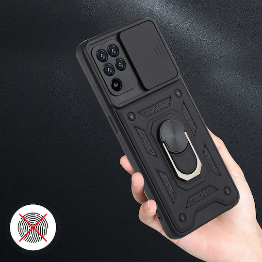Techsuit CamShield Series Umschlag Rückseite Kunststoff / Silikon Schwarz (Oppo A94)