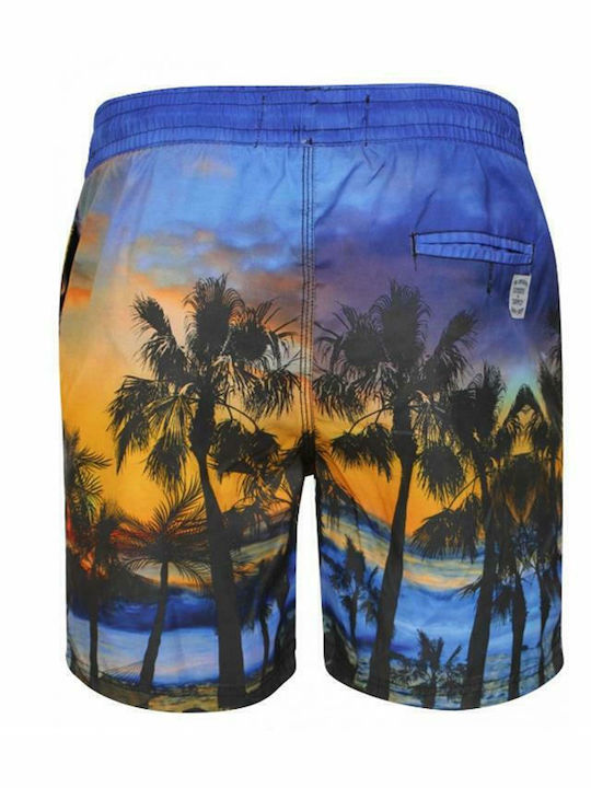 Tokyo Laundry Herren Badebekleidung Shorts Blau mit Mustern