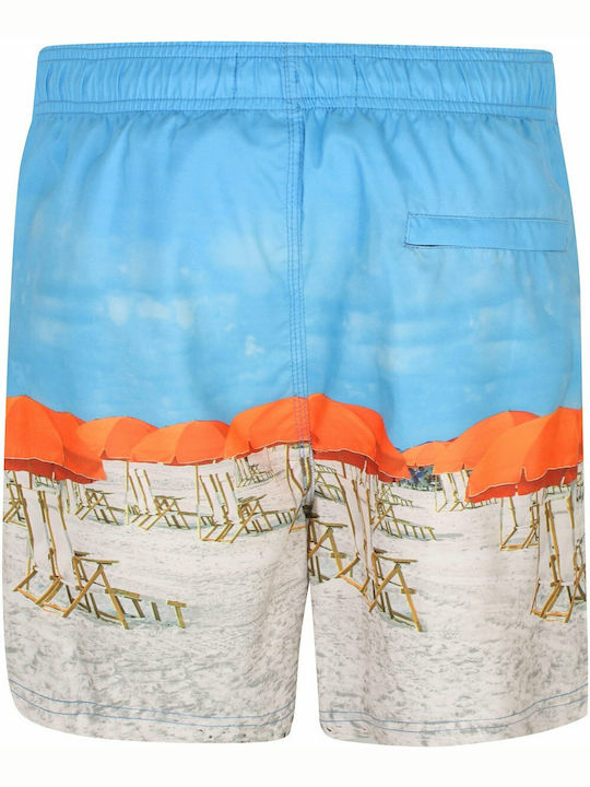 Tokyo Laundry Herren Badebekleidung Shorts Blau mit Mustern