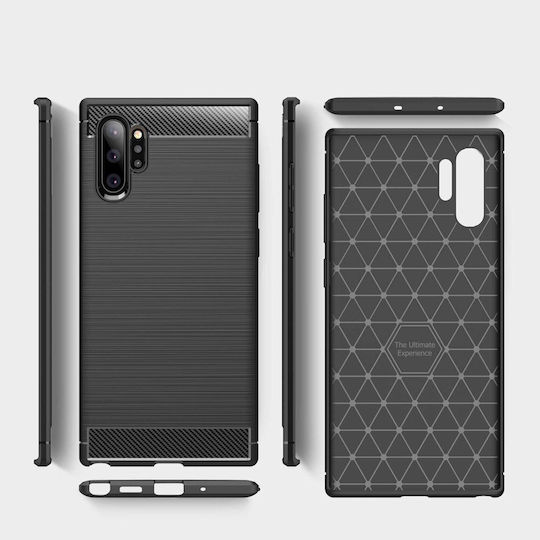 Techsuit Carbon Back Cover Σιλικόνης Μαύρο (Galaxy Note 10+)