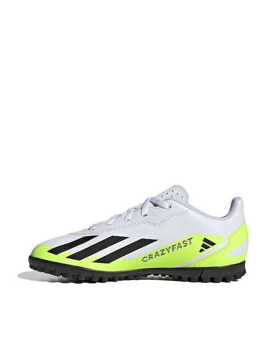 X Crazyfast.4 Kids Turf Soccer Shoes White
