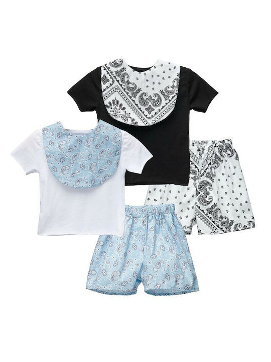 Two In A Castle Kids Set with Shorts Summer 2pcs Black