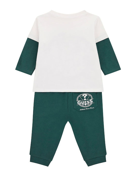 Guess Kids Sweatpants Set White 2pcs