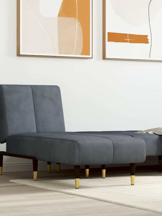 Modern Recliner Samt Gray L155xW55xH33cm