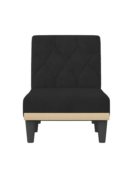 Modern Recliner Catifea Negru L155xW55xH33buc