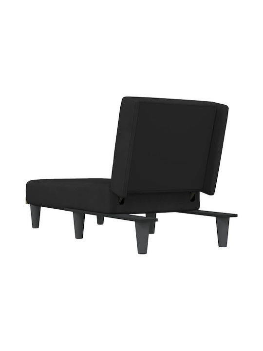 Modern Recliner Catifea Negru L155xW55xH33buc