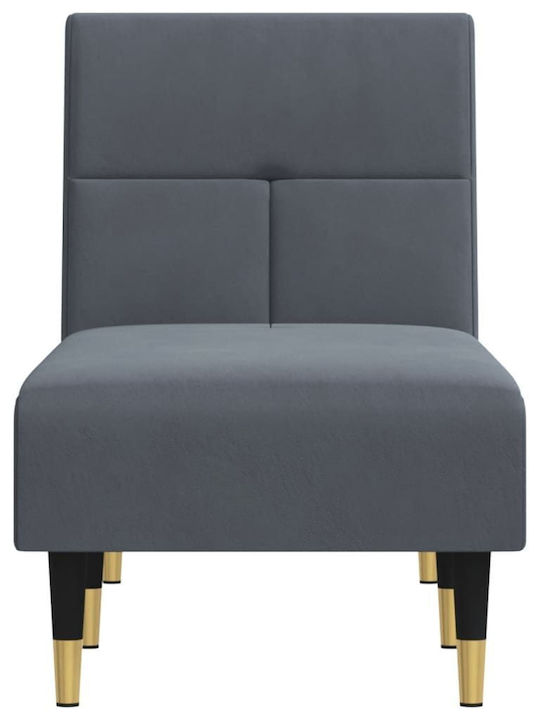 Modern Recliner Samt Gray L155xW55xH33cm