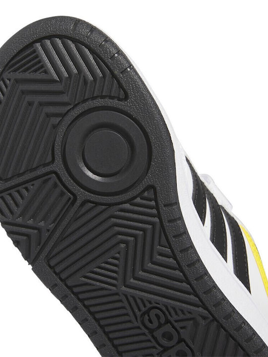 Hoops Hoops 3.0 CF Kids Sports Shoes Basketball with Hoop & Loop Closure Cloud White / Core Black / Bold Gold