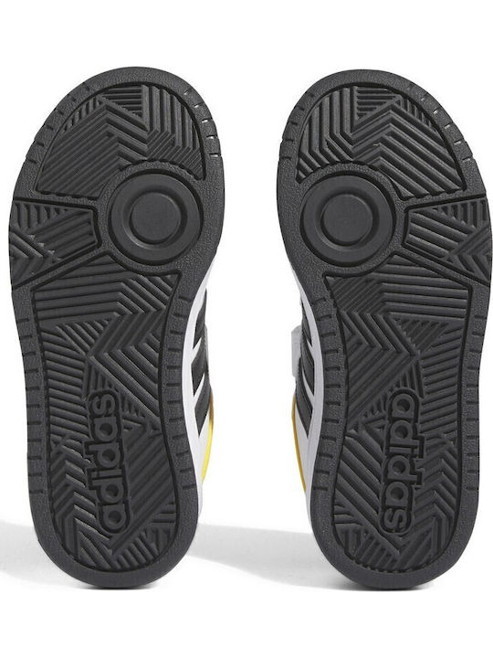 Hoops Hoops 3.0 CF Kids Sports Shoes Basketball with Hoop & Loop Closure Cloud White / Core Black / Bold Gold