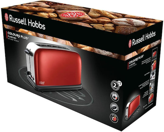Russell Hobbs Φρυγανιέρα 2 Θέσεων 1000W Κόκκινη