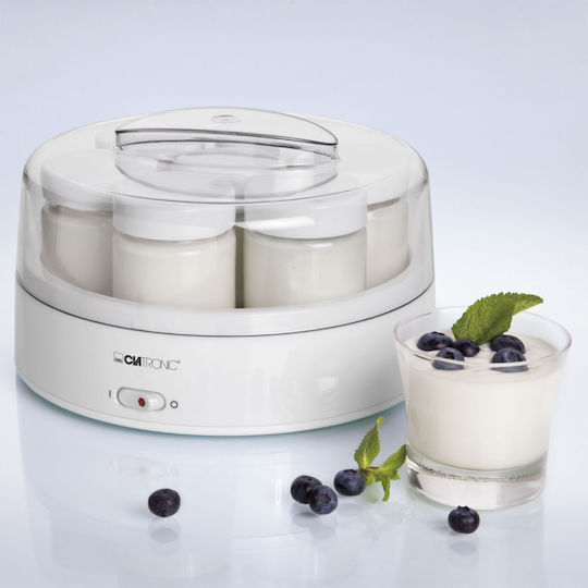 Clatronic JM 3344 Yogurt Maker with Jars 1.1lt White 14W