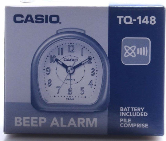 Casio Επιτραπέζιο Ρολόι με Δείκτες Πλαστικό με Ξυπνητήρι Μαύρο TQ-148-1E