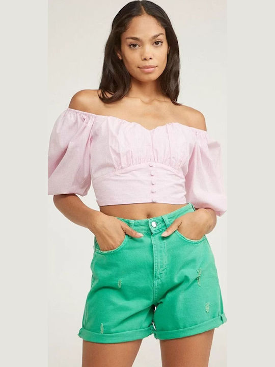 Femei Talie înaltă Pantaloni scurți Verde