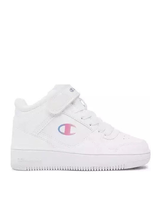 Rebound Vintage ID PS Kids Sports Shoes Basketball with Hoop & Loop Closure White