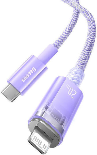 Baseus Explorer Braided USB-C to Lightning Cable 20W Μωβ 1m (CATS010205)