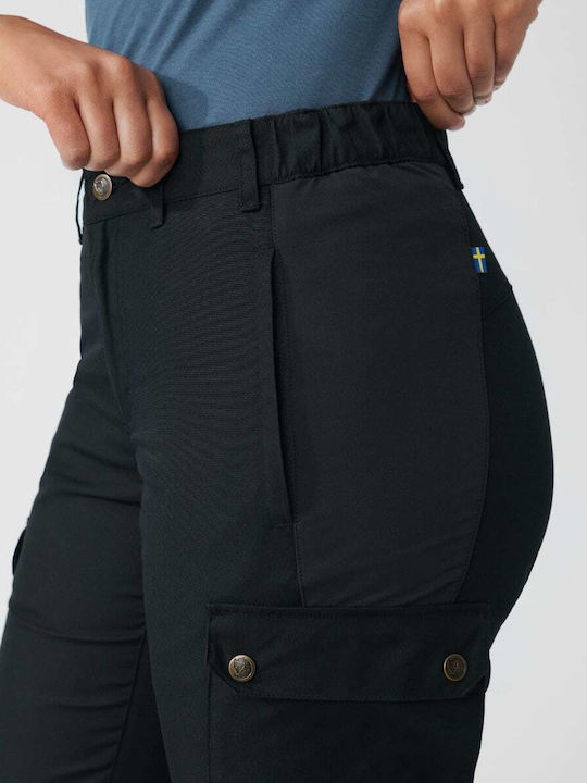 Fjallraven Stina Lang Hose Wandern Schwarz