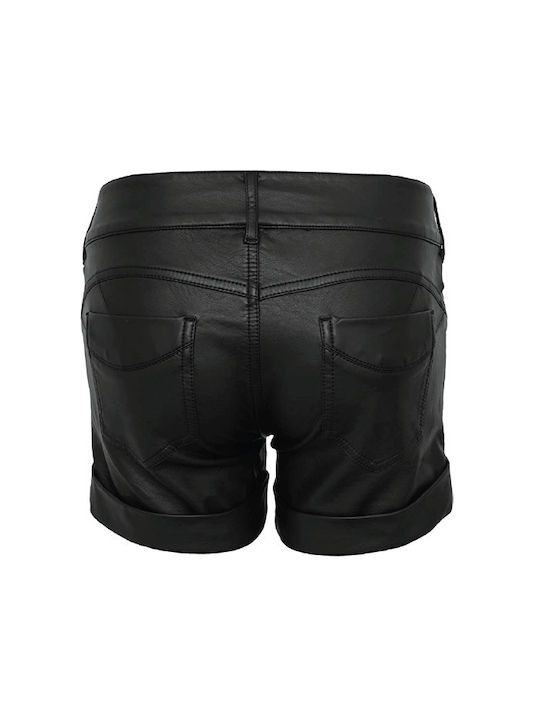 Urban Femei Piele Pantaloni scurți Negru TB802