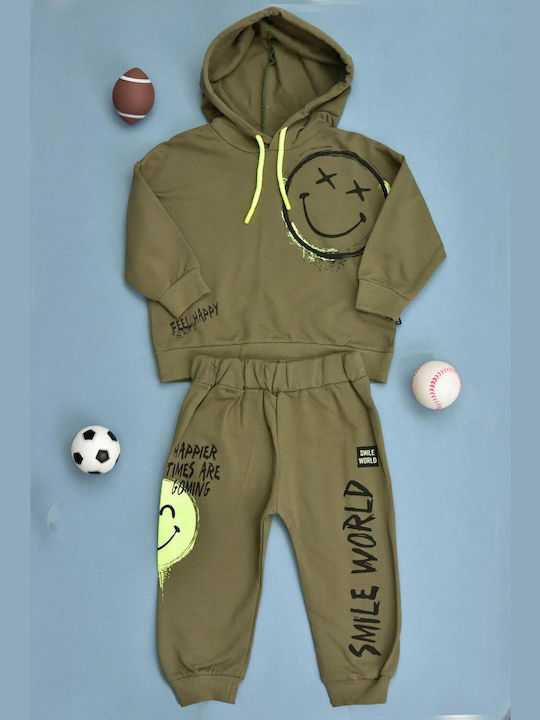 Potre Kinder Sweatpants Set - Jogginganzug Khaki 2Stück