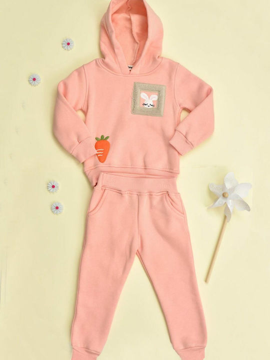 Potre Kids Sweatpants Set Pink 2pcs