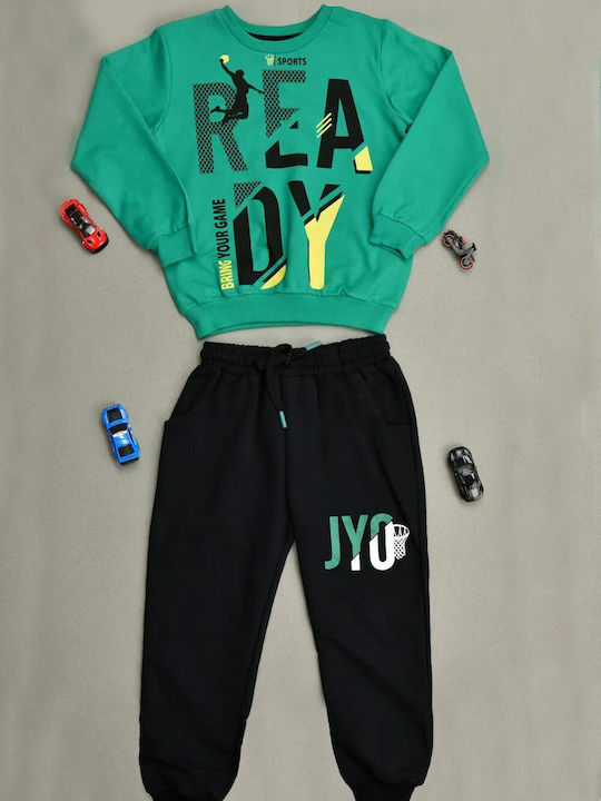 Potre Kids Sweatpants Set Green 2pcs