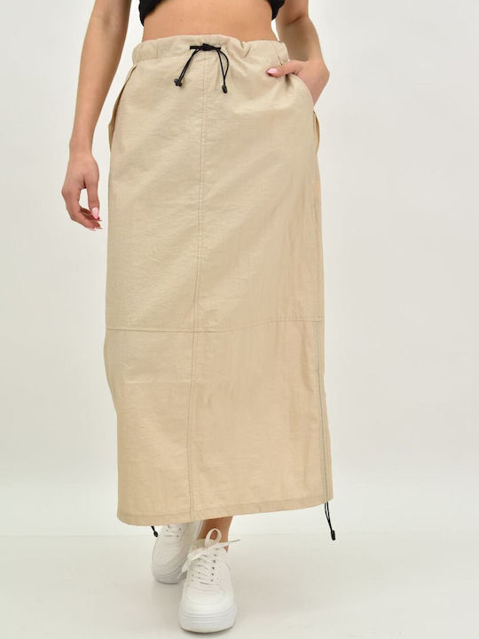 Potre Midi Skirt in Beige color