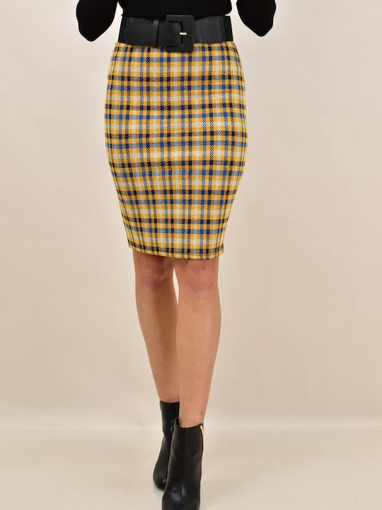 Potre Pencil Midi Skirt in Yellow color